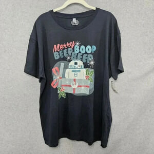 Zuni Star Wars Christmas Dark Blue Tee Shirt Women's‎ Size 2XL